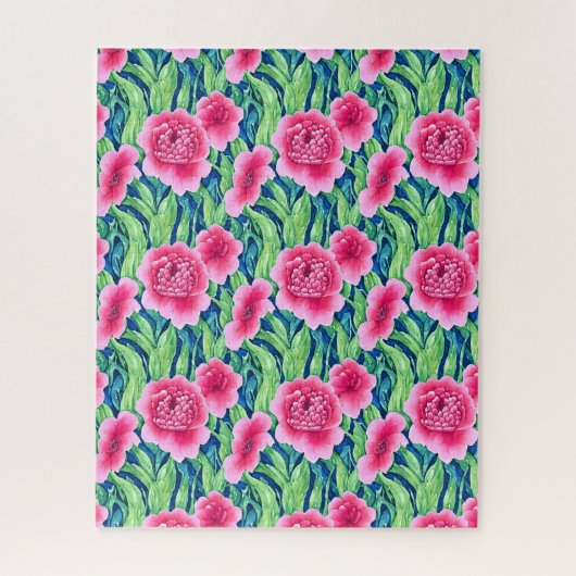 Wasserfarben-Blumen-Puzzle Puzzle (Vertikal)