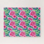 Wasserfarben-Blumen-Puzzle Puzzle (Horizontal)