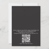 Wasserfarben Blumen Rustikale Elegante QR-Code-Hoc Einladung (Rückseite)