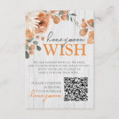 Wasserfarben, Blumen und Holz, Hochzeitsflitterwoc Begleitkarte (Vorderseite)