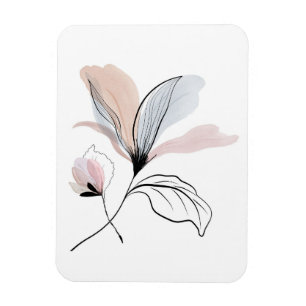 Wasserfarben-Blumen-Wurfkissen Magnet