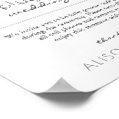 Wasserfarben-Blumengrün, nicht gestopft Poster (Ecke)