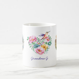 Wasserfarben Blumenherz Hummingbird Foto Geschenk Kaffeetasse
