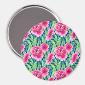 Wasserfarben-Blumenmagnet Magnet (Vorderseite/Rückseite)