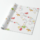 Wasserfarben-Blumenmuster Benutzerdefinierter Hint Geschenkpapier (Ungerollt)