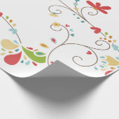 Wasserfarben-Blumenmuster Benutzerdefinierter Hint Geschenkpapier (Ecke)