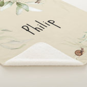 Wasserfarben Blumentropfen Sherpa Stroller Boy Bla Sherpadecke (3/4)