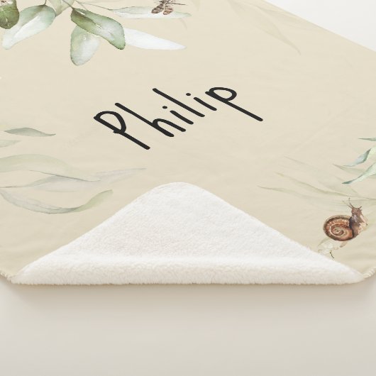 Wasserfarben Blumentropfen Sherpa Stroller Boy Bla Sherpadecke (3/4)