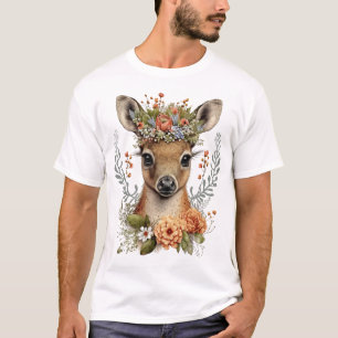 Wasserfarben Blumenwild Niedlich T-Shirt