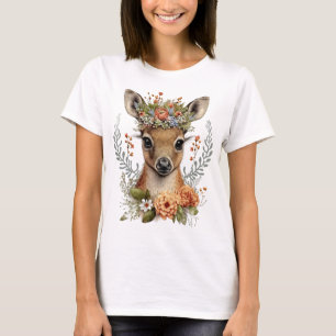Wasserfarben Blumenwild Niedlich T-Shirt