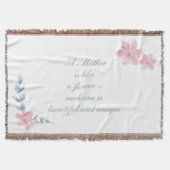 Wasserfarben Blumenzauber Zitat der Mutter Decke (Vorderseite)