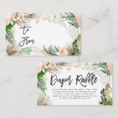 Wasserfarben Blütenbaby Dusche Windpreispreispreis Platzkarte (Vorne/Hinten)