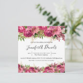 Wasserfarben Blütendusche Einladung (Stehend Vorderseite)