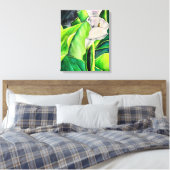 Wasserfarben-Blütenkalk Leinwanddruck (Insitu (Schlafzimmer))