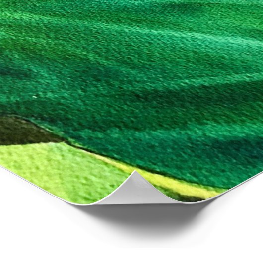 Wasserfarben-Blütenkalk Poster (Ecke)