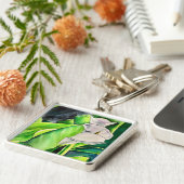 Wasserfarben-Blütenkalk Schlüsselanhänger (Seite)