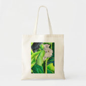 Wasserfarben-Blütenkalk Tragetasche (Vorne)