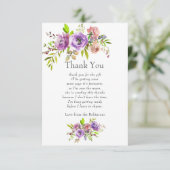 Wasserfarben-Blütenspülung Dankeskarte (Stehend Vorderseite)