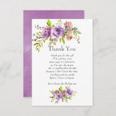 Wasserfarben-Blütenspülung Dankeskarte (Vorne/Hinten)