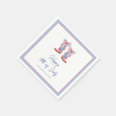 Wasserfarben-Bögen zum 4. Juli im Preppy-Stil Serviette (Ecke)