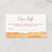 Wasserfarben-Boho Abstrakte Wüstenwüste-Windeln Begleitkarte (Vorderseite)