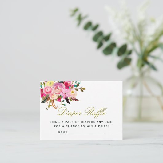 Wasserfarben-Boho Bläschendusche Windelwanne Winde Begleitkarte (Stehend Vorderseite)