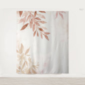 Wasserfarben-Boho Herbstleaven und Zweige Wandteppich (Vorderseite)