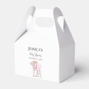 Wasserfarben-Boho-Mädchen - Baby-Party - Schweinch Geschenkschachtel