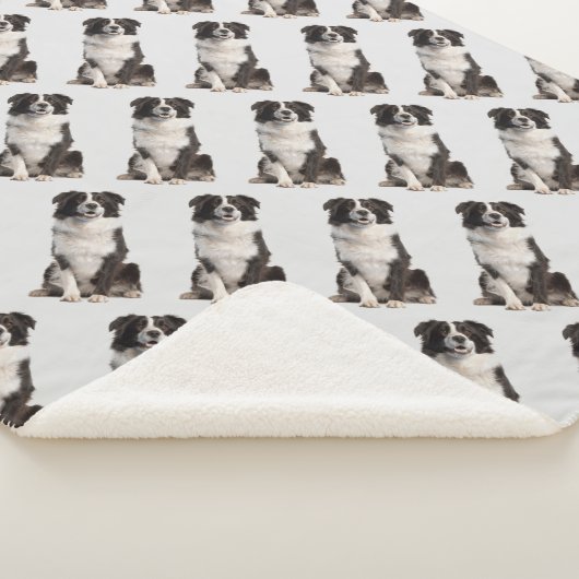 Wasserfarben-Border-Collie Dog Pet Sherpa Blanket Sherpadecke (3/4)