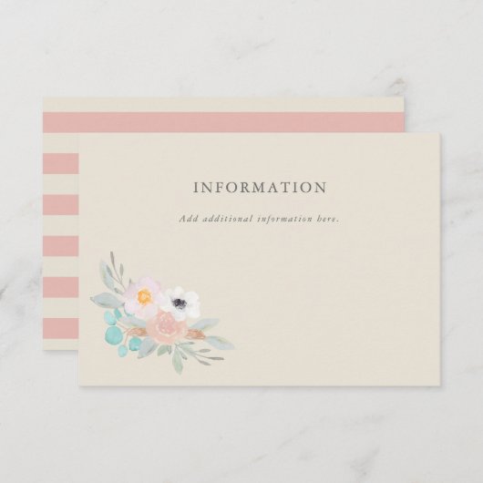 Wasserfarben-Bouquet, Brautparty-Informationskarte Einladung (Vorne/Hinten)