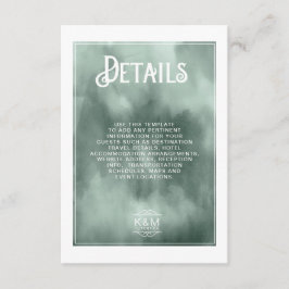 Wasserfarben-Bouquet-Hochzeitsdetails - Blush-ID65 Begleitkarte