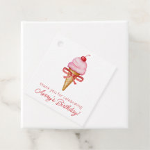 Wasserfarben-Bow Pink-Eiscreme-Kon-Party