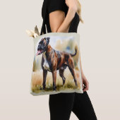 Wasserfarben-Boxerhund Tasche (Von Nahem)
