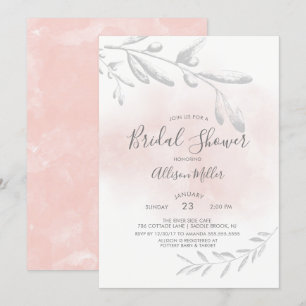 Wasserfarben Bridal Dusche Einladung