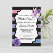 Wasserfarben Bridal Dusche Einladung (Stehend Vorderseite)