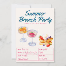Wasserfarben-Brunch-Party Erwachsenen-Geburtstag