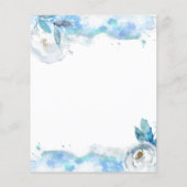 Wasserfarben Budget Hochzeitseinladung. Flyer (Hinten)