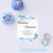 Wasserfarben Budget Hochzeitseinladung. Flyer (Einzeln)