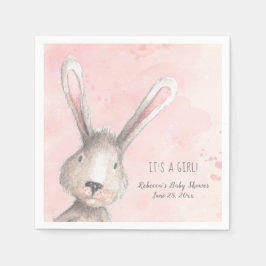 Wasserfarben Bunny Rabbit Es ist ein Mädchenbrauch Serviette