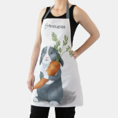 Wasserfarben Bunny Rabbit Mit Monogramm Schürze (InSitu)