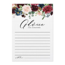 Wasserfarben-Burgund und Navy-Blume-Kinderdusche