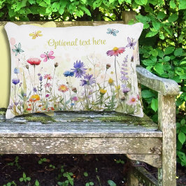 Wasserfarben-Butterfliegen-Wildblume - beide Buchs Dekokissen
