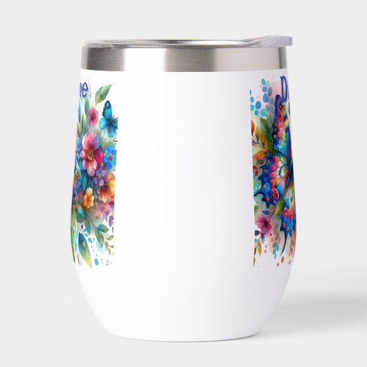 Wasserfarben Butterfly Blumengarten Personalisiert (Links)