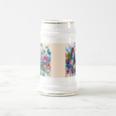 Wasserfarben Butterfly Blumengarten Personalisiert Bierglas (Mittel)