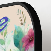 Wasserfarben Butterfly Blumengarten Personalisiert Pickleball Schläger (Linke Seite)