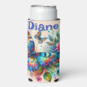 Wasserfarben Butterfly Blumengarten Personalisiert Selters Dosenkühler (Seltzer Vorderseite)