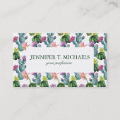 Wasserfarben Cacti Art Muster Visitenkarte (Vorderseite)