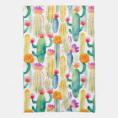 Wasserfarben Cactus Art Desert Colorful Southwest Geschirrtuch (Vertikal)