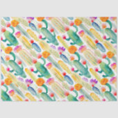 Wasserfarben Cactus Art Desert Colorful Southwest Seidenpapier (Vorderseite)