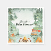 Wasserfarben Camping Babydusche Serviette (Vorderseite)